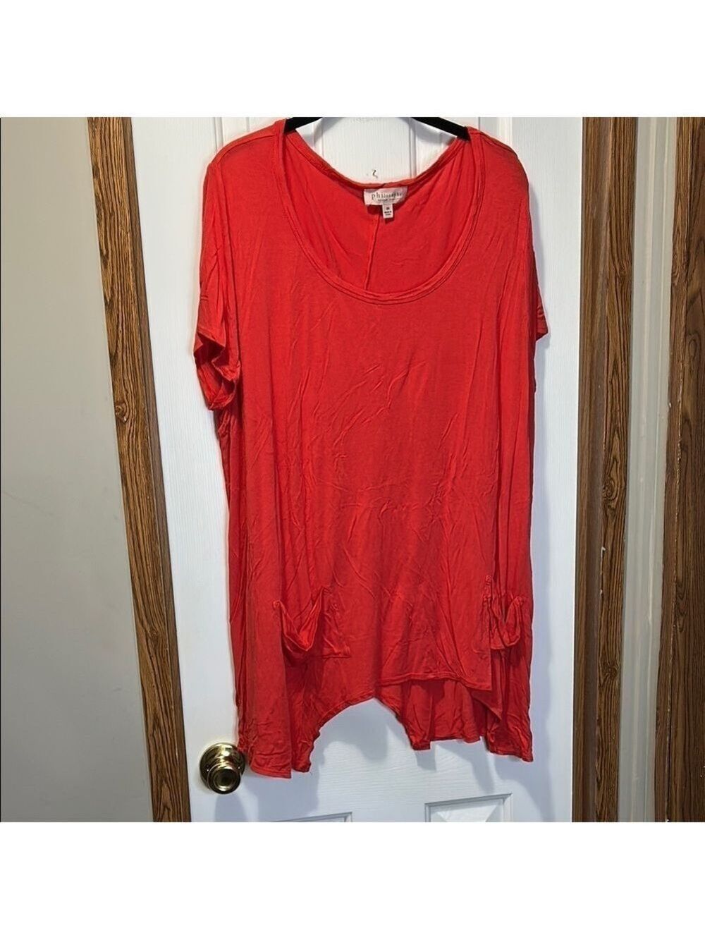 Philosophy Red Oversized Tunic Top